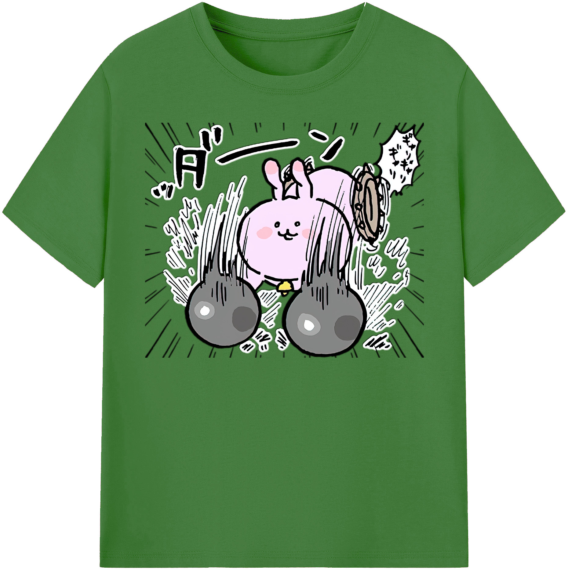 （画像用） ちいかわ うさぎ Chii-kawa usagi レディースカジュアルプリントTシャツ（綿100％）